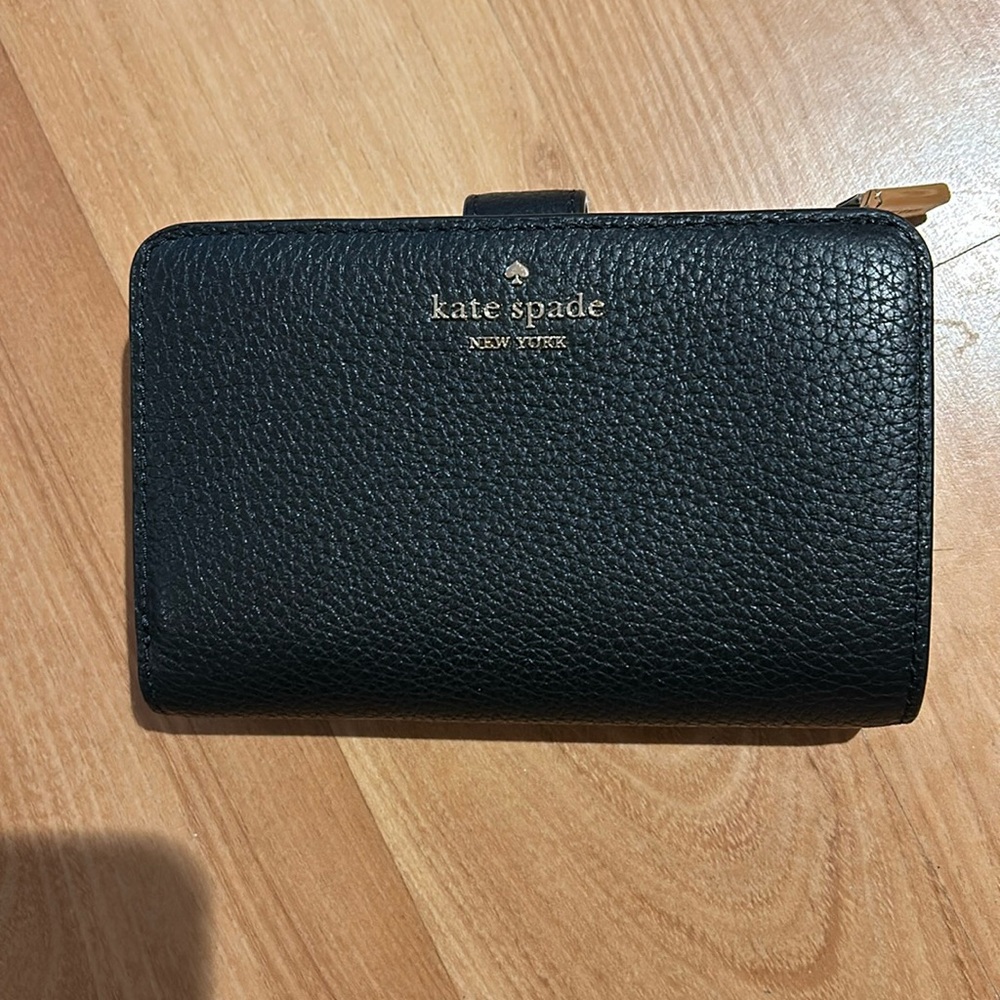Black kate spade folding wallet